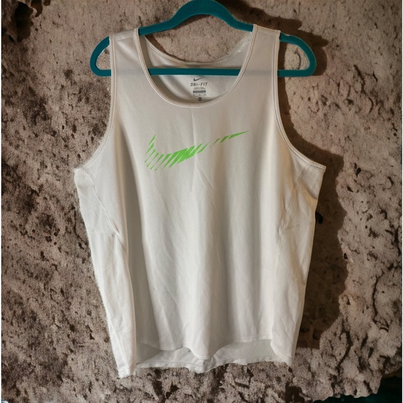 Nike Womens Miler White Running Fitness Work Out Tank Top Athletic EUC - Picture 4 of 8